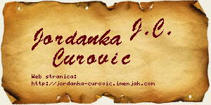 Jordanka Čurović vizit kartica